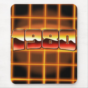 Elektronischer Leinwand 1980 Mousepad