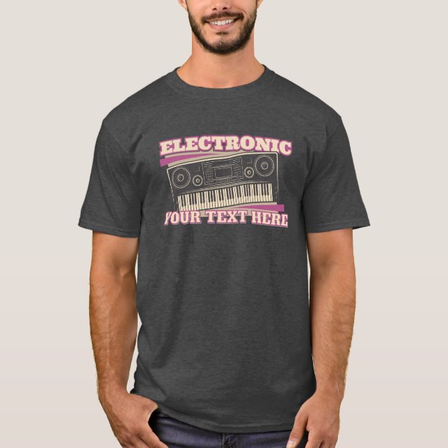 Elektronischer Synthesizer-T - Shirt mit benutzerd (Vorderseite)