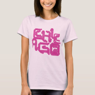 Elektronisches Chicago PWB T - Girly Rosa T-Shirt
