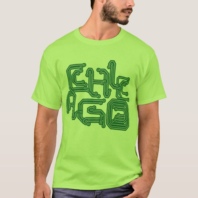 Elektronisches Chicago PWB T - hellgrün T-Shirt (Vorderseite)