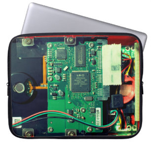 Elektronisches Gerät der Festplatte nah Foto grün  Laptopschutzhülle