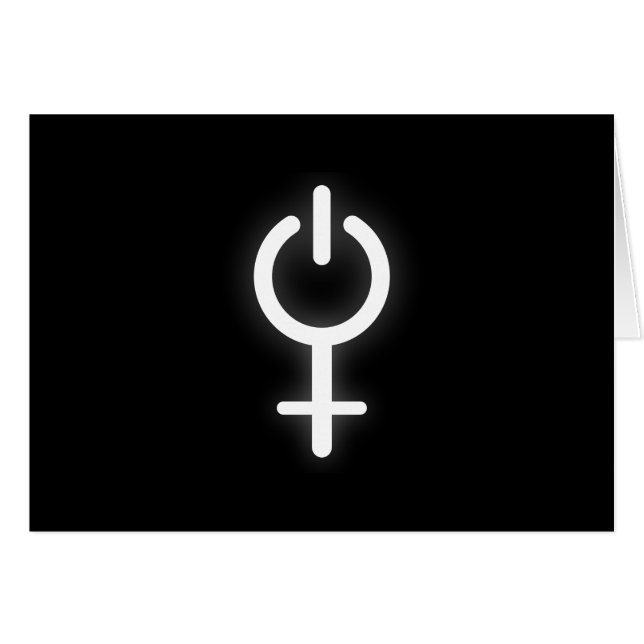 Elektronisches Symbol für Girl-Power-Frauenzeichen (Vorderseite (Horizontal))