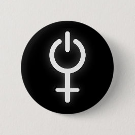 Elektronisches Symbol für Girl-Power-Frauenzeichen Button