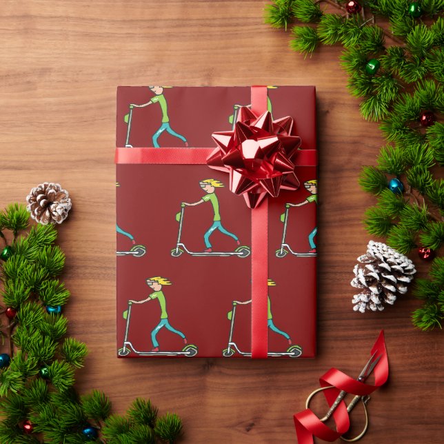 Elektroroller Geschenkpapier (Feiertagsgeschenk)