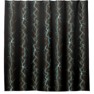 Elektroschock Frayed Wire Industrial Grunge Duschvorhang