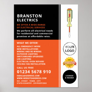 Elektroschrauber, Elektrische Werbung Poster