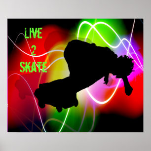 Elektroskateboarder Poster