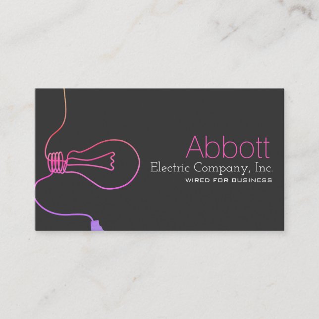 Elektrotechnik, Elektrotechnik, Baudienstkarte Visitenkarte (Vorderseite)