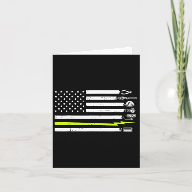 Elektrowerkzeuge der amerikanischen Flagge Karte (Vorderseite)