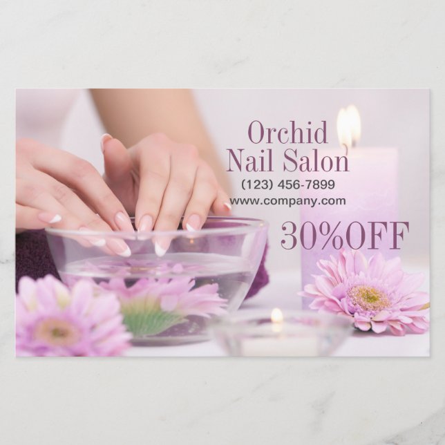 Elelgant Esthetician WELLNESS-CENTER Nail Salon Pr Flyer (Vorne)