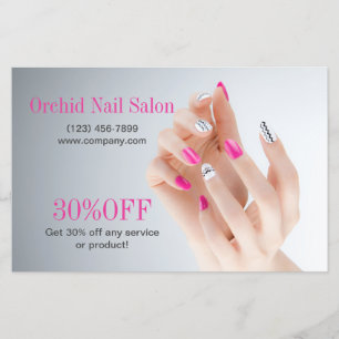 Elelgant Esthetician WELLNESS-CENTER Nail Salon Pr Flyer