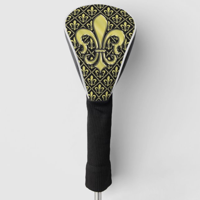 Elelgant Lilie Design Golf Head Headcover (Vorderseite)