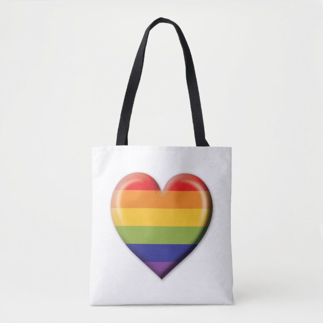 Elelgant Minimalistisch Rainbow Heart Design (Vorderseite)