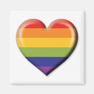 Elelgant Minimalistisch Rainbow Heart Design Magnet