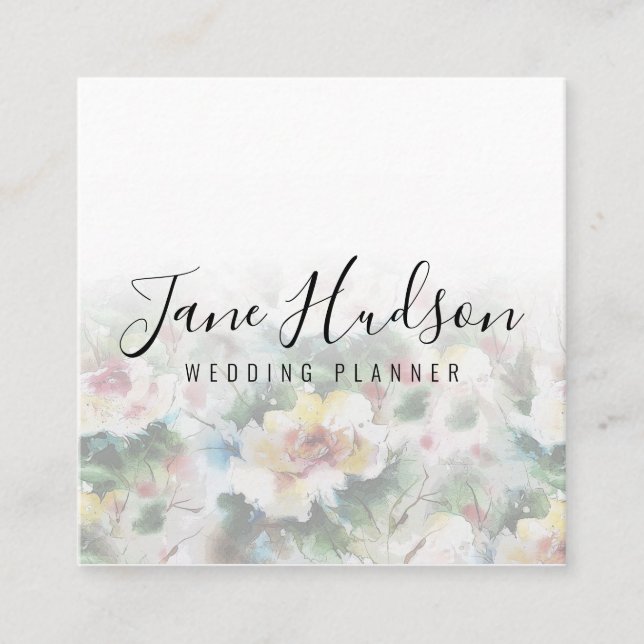 Elelgant Simple Minimalistisch Editable Business C Quadratische Visitenkarte (Vorderseite)