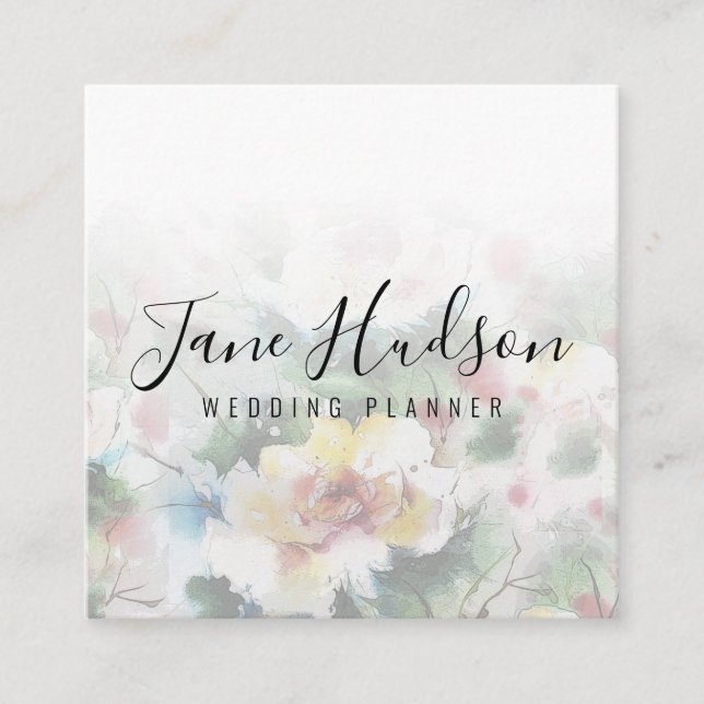 Elelgant Simple Minimalistisch Editable Business C Quadratische Visitenkarte (Vorderseite)