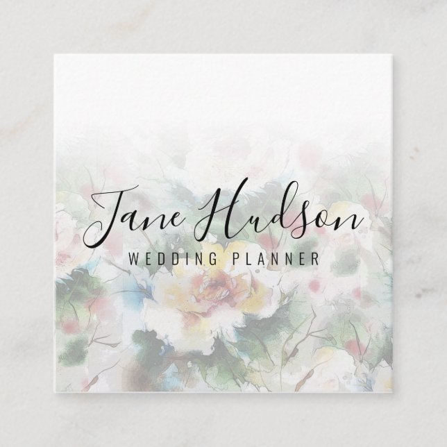 Elelgant Simple Minimalistisch Editable Business C Quadratische Visitenkarte (Vorderseite)