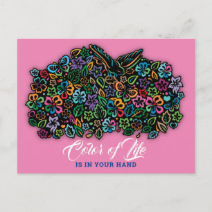 Elelgante Farbe des Lebensdesigns Postkarte