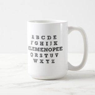 Elemenopee-Alphabet Lustige Tasse