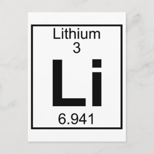 Element 003 - Li - Lithium (vollständig) Postkarte