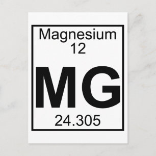 Element 012 - mg - Magnesium (vollständig) Postkarte