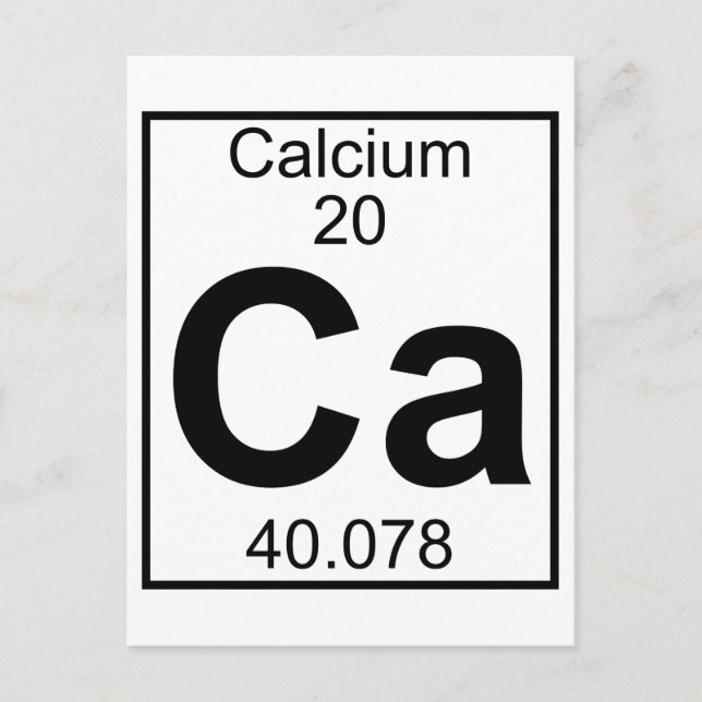 Element 020 - Ca - Calcium (vollständig) Postkarte (Vorderseite)