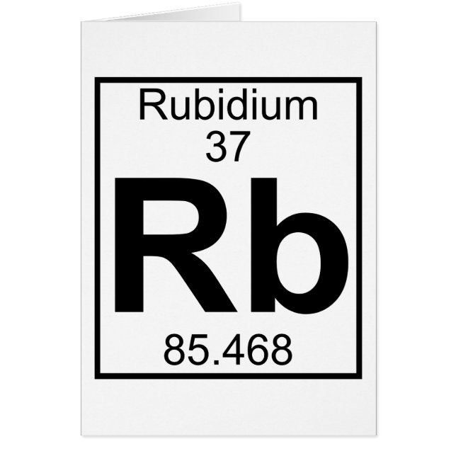 Element 037 - Rb - Rubidium (voll) (Vorne)