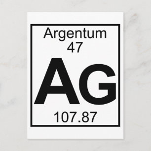 Element 047 - Ag - Argentum (Voll) Postkarte