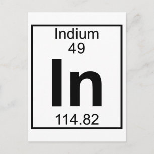Element 049 - In - Indium (vollständig) Postkarte