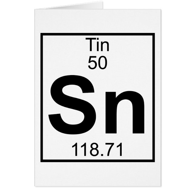 Element 050 - Sn - Zinn (voll) (Vorne)