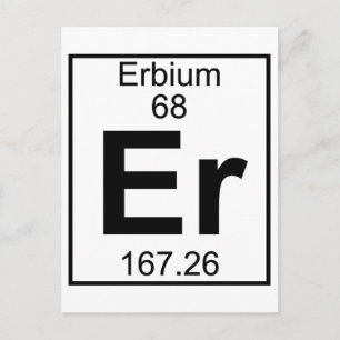 Element 068 - Er - Erbium (vollständig) Postkarte