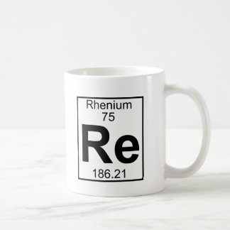 Element 075 - Re - Rhenium (voll) Tasse