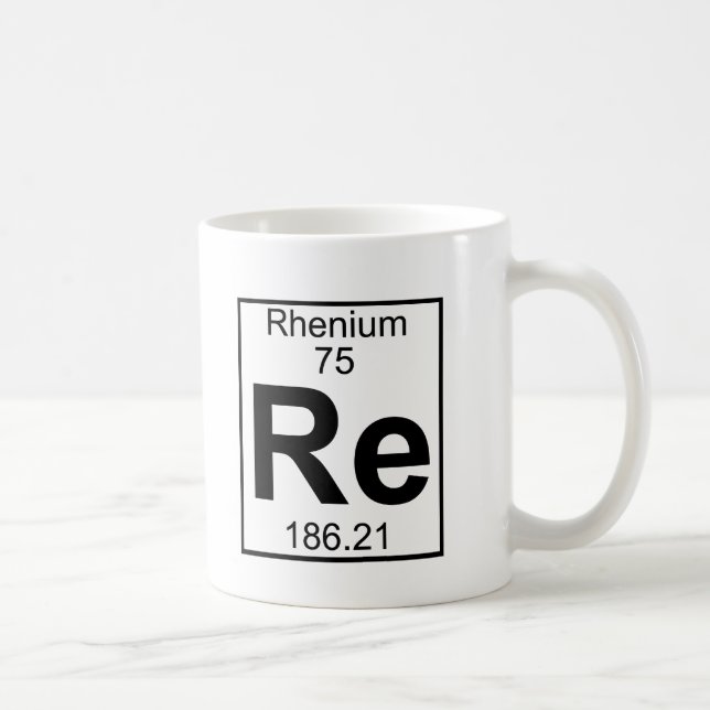 Element 075 - Re - Rhenium (voll) Tasse (Rechts)