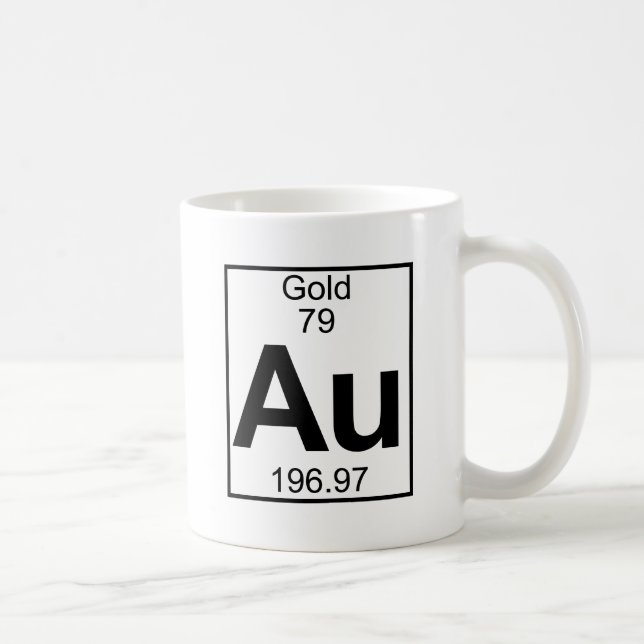 Element 079 - Au - Gold (voll) Kaffeetasse (Rechts)