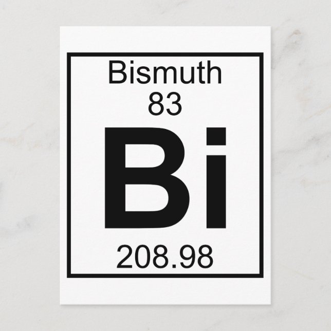 Element 083 - Bi - Bismuth (Voll) Postkarte (Vorderseite)