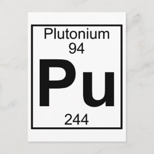 Element 094 - Pu - Plutonium (Voll) Postkarte