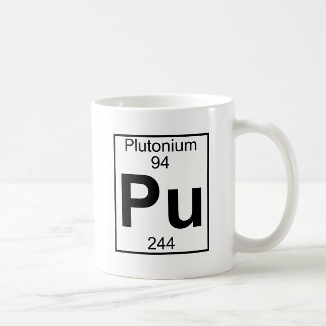 Element 094 - PU - Plutonium (voll) Tasse (Rechts)