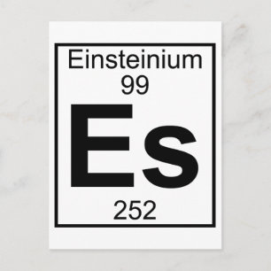 Element 099 - Es - Einsteinium (vollständig) Postkarte
