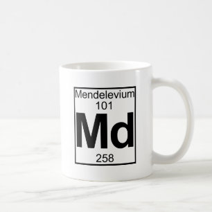 Element 101 - Md - Mendelevium (voll) Tasse