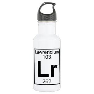 Element 103 - LR - Lawrencium (voll) Edelstahlflasche