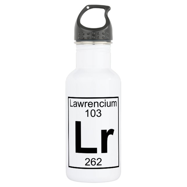 Element 103 - LR - Lawrencium (voll) Edelstahlflasche (Vorderseite)