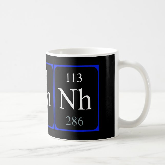 Element 113 Tasse - Nihonium schwarz (Rechts)