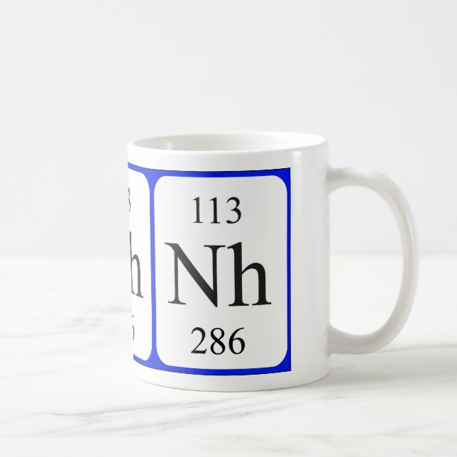 Element 113 weiße Tasse - Nihonium (Rechts)