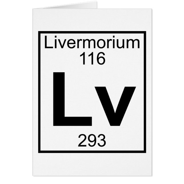 Element 116 - Lv - Livermorium (voll) (Vorne)