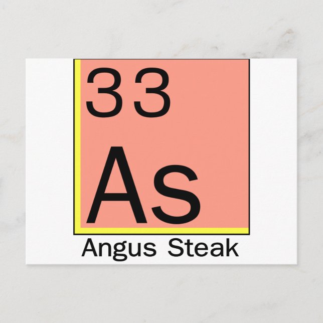 Element 33: Angus Steak Postkarte (Vorderseite)