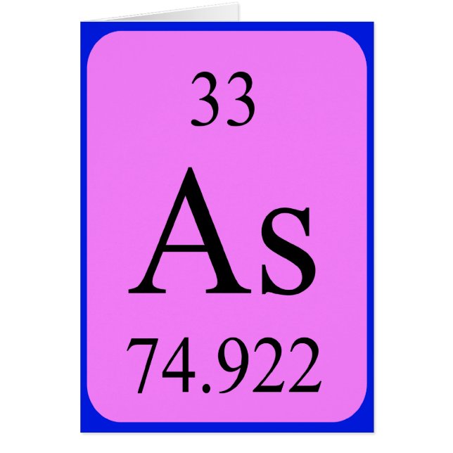 Element 33 card - Arsen (Vorne)