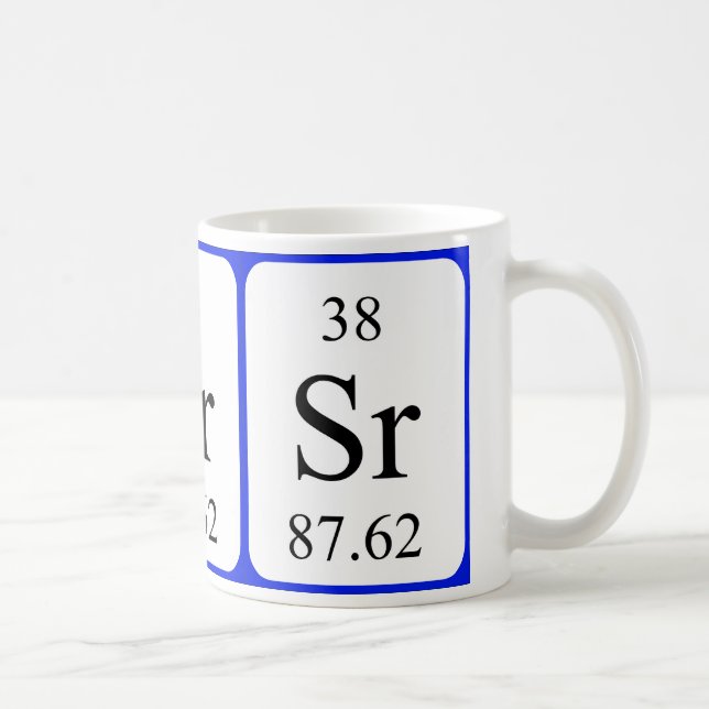 Element 38 weiße Tasse - Strontium (Rechts)