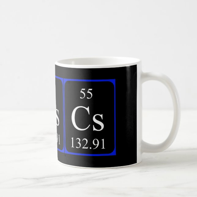 Element 55 Tasse - Cäsium schwarz (Rechts)