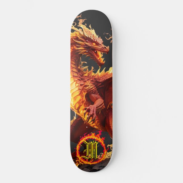 *~* Element AP88 Feuerelementdrache Skateboard (Vorderseite)