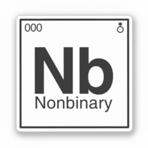 Element NB - Nichtbinäre Periodensystem Aufkleber
